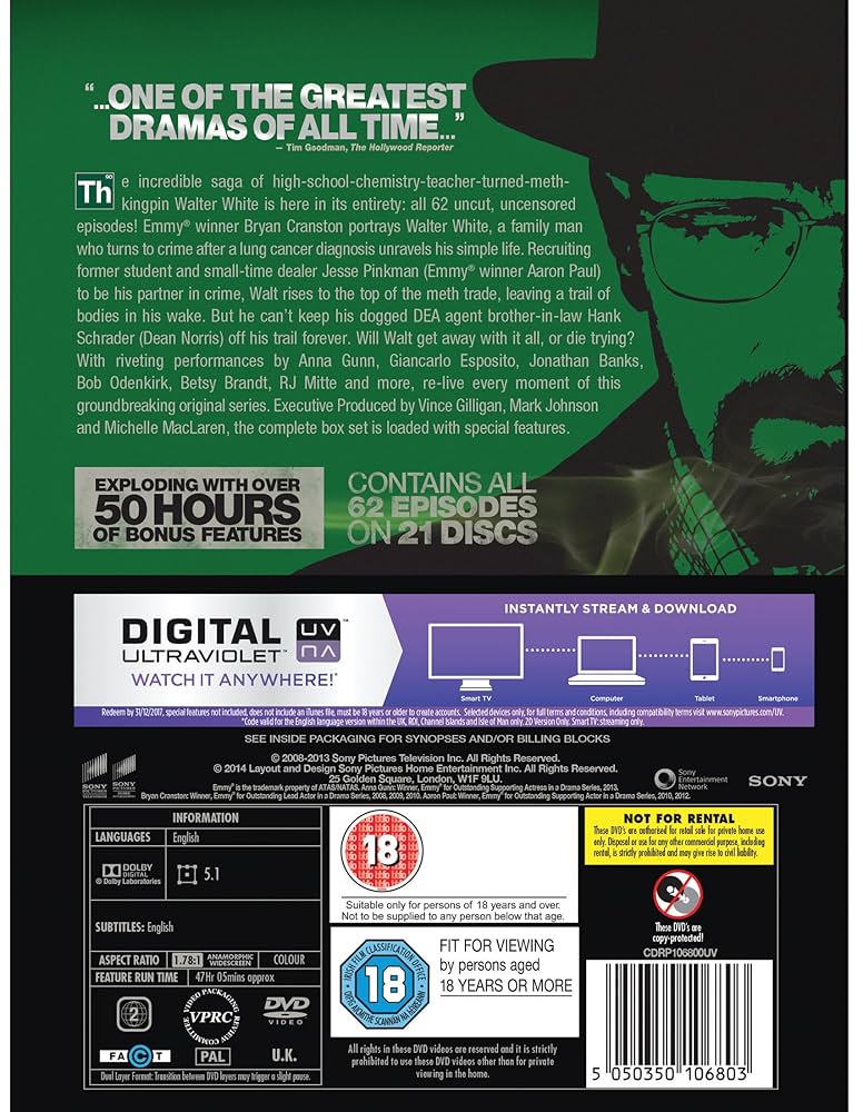 その他 Breaking Bad The Complete Series [Import anglais] w17b8b5 Amazon.com: Breaking Bad: The Complete Series : Cranston